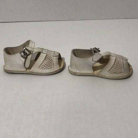 Vintage Buster Brown Childs Baby Shoes Sandals White Original Box Size 2 5-8 Mo - Picture 7 of 12